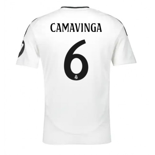 Pánský Fotbalový dres Real Madrid Eduardo Camavinga #6 2024-25 Domácí Krátký Rukáv